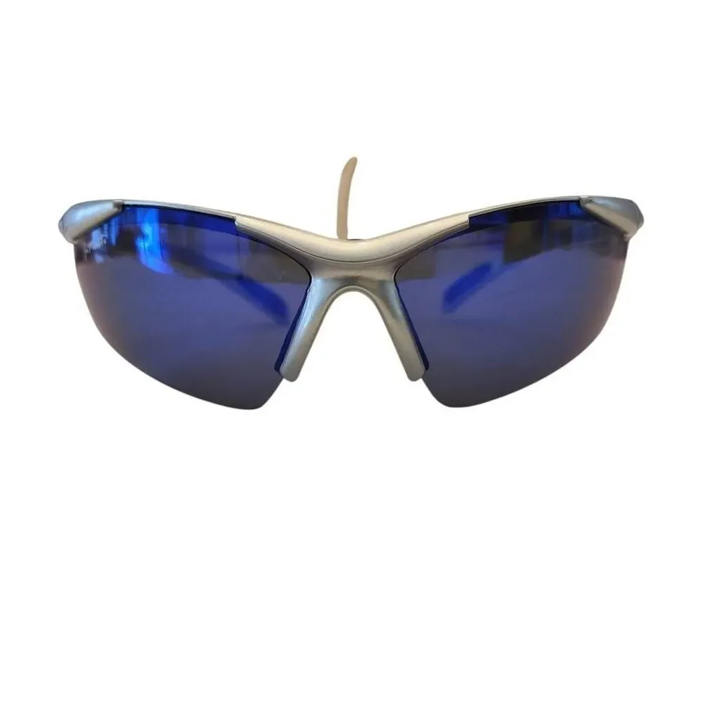 JiMarti Polarized Sunglasses Silver Blue Golf Fishing Cycling Unbreakable Frame